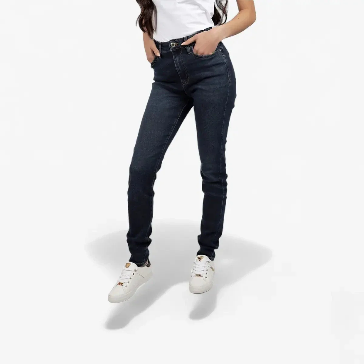 Guess Womens 1981 High Rise Skinny Jean Dark Wash - Image 5