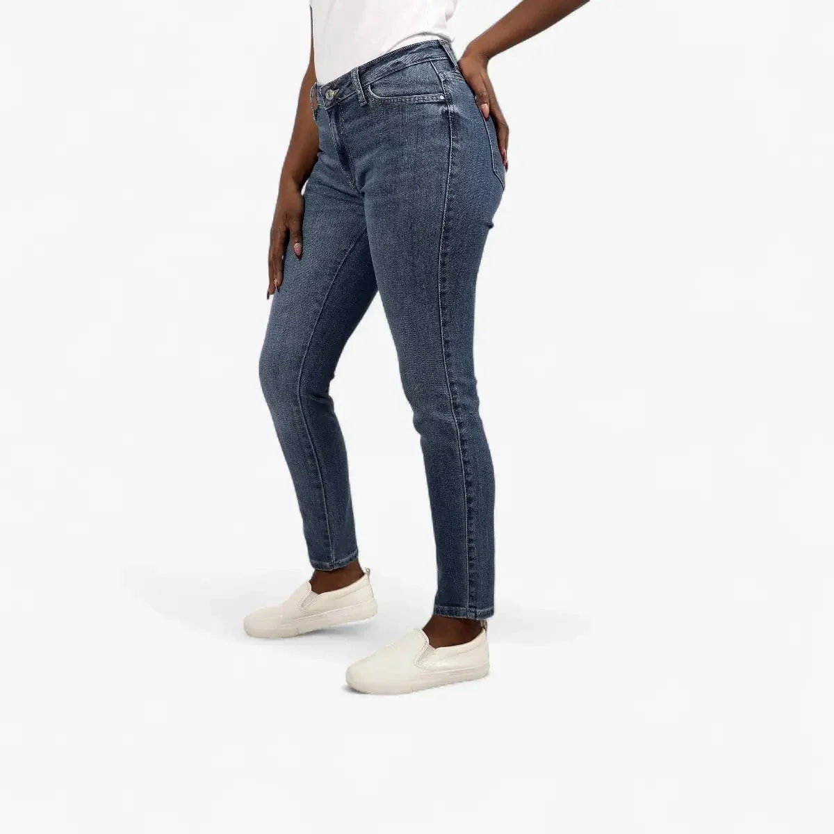 Guess Womens 1981 High Rise Skinny Jean Medium Wash - Image 2
