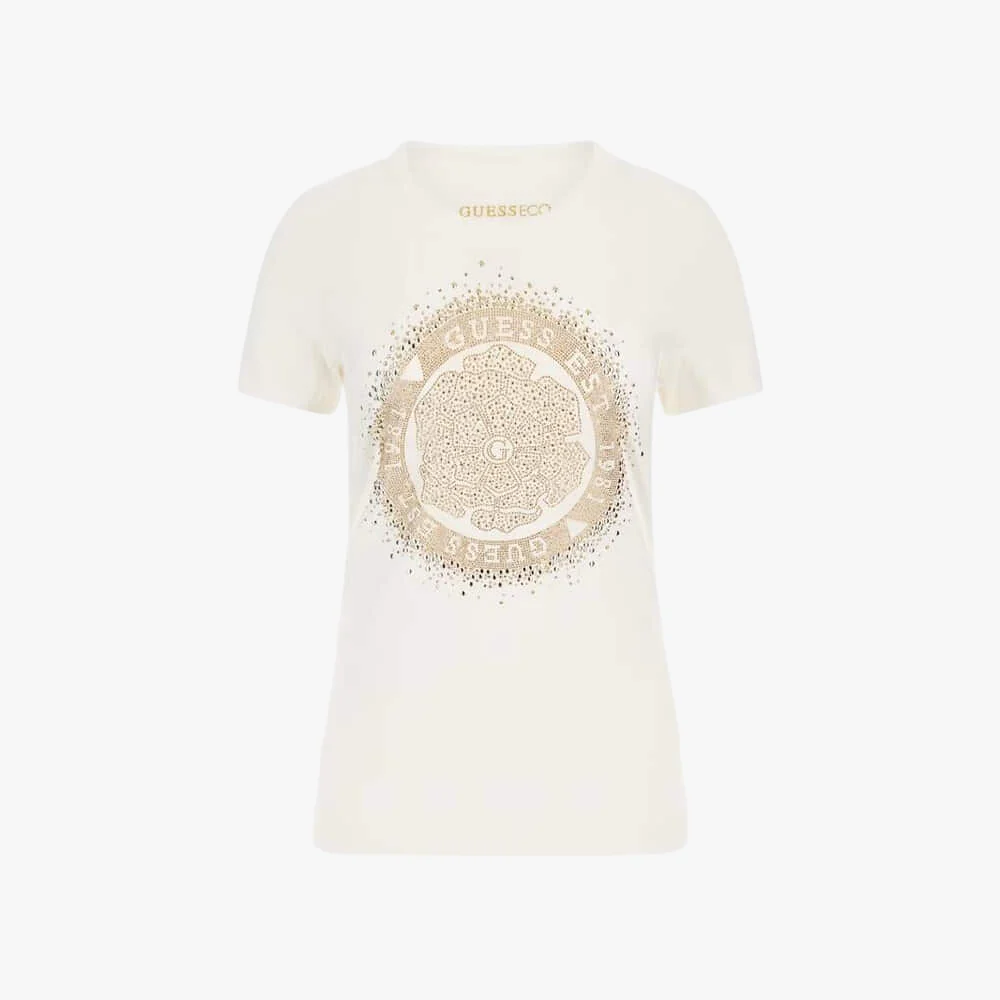Guess Womens Camelia Long Sleeve Tee White