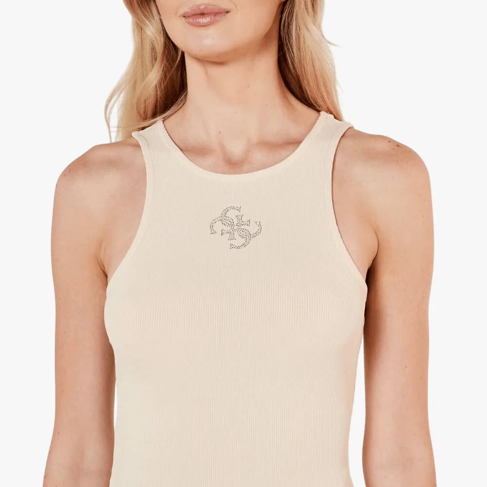 Guess Womens Guendalina Tank Top Light Brown