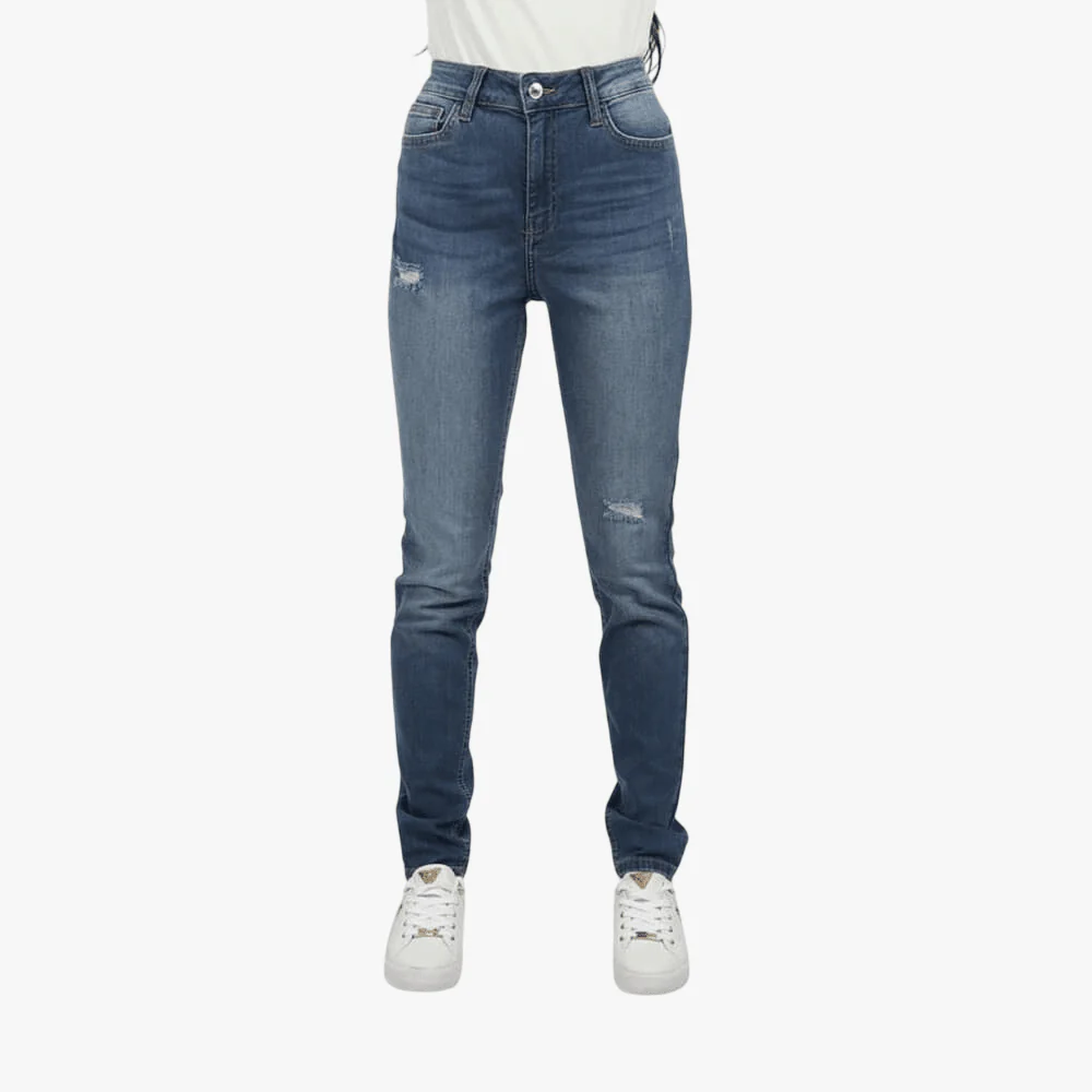 Guess Womens Nika High Rise 1981 Jeans Med Wash