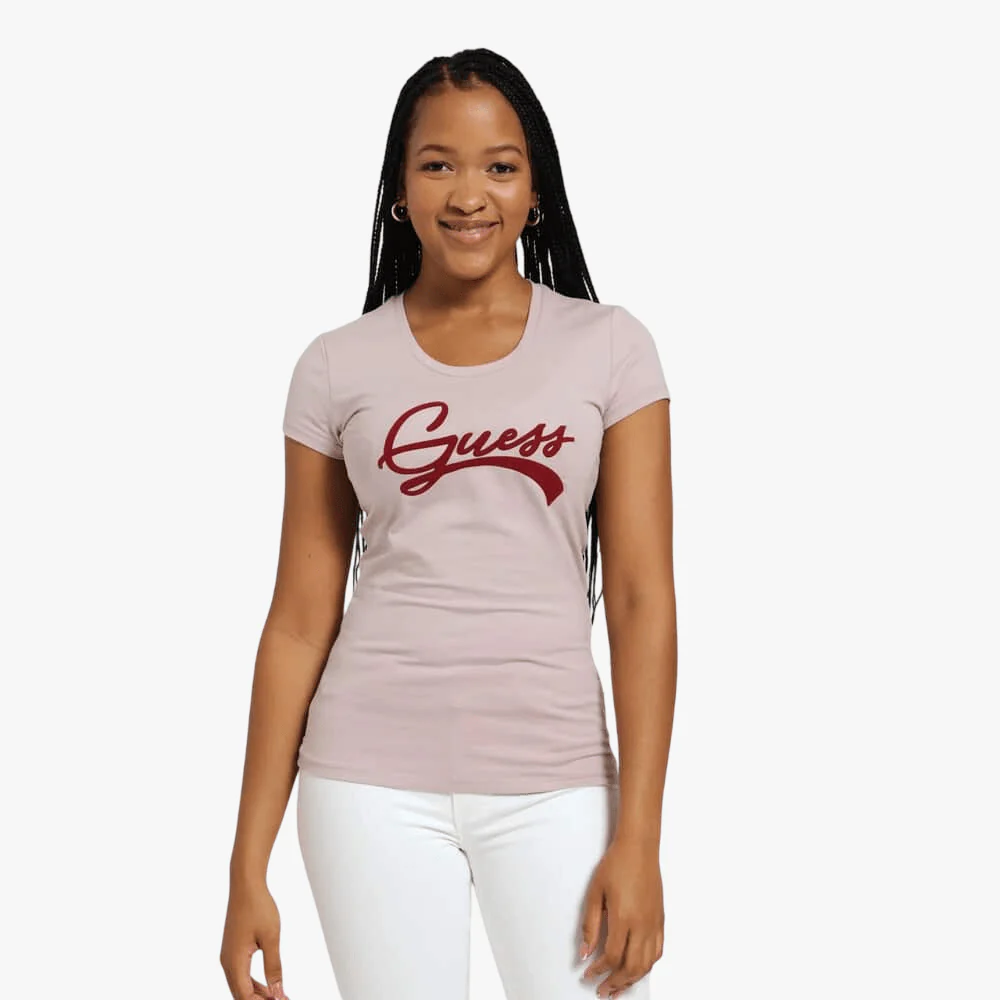 Guess Womens Tinca Tee Lgt Beige