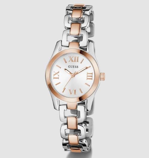 Guess Womens Verda 2 Tone Silver Rose Gold Watch
