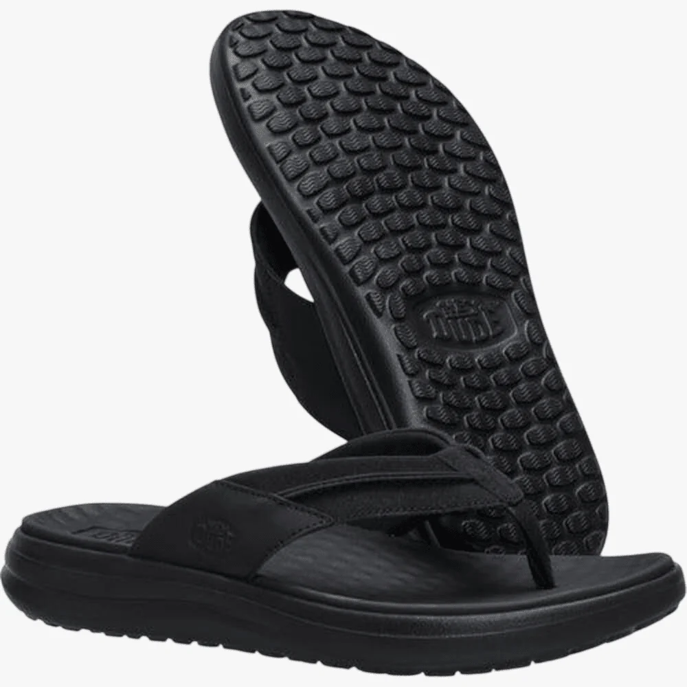 Hey Dude Men Finn Flip Sandal Black