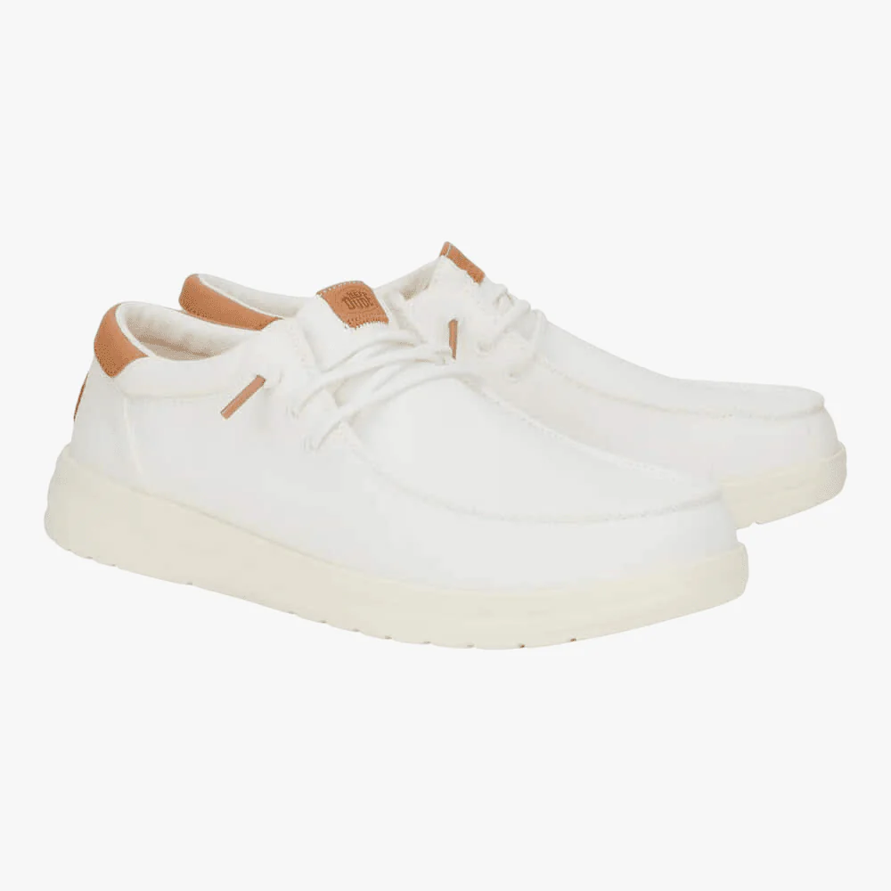 Hey Dude Mens Paul Canvas White