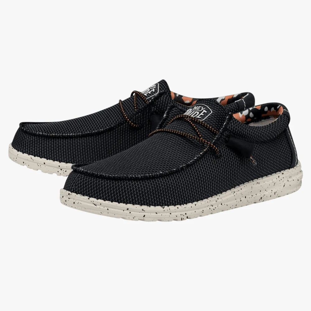 Hey Dude Mens Wally Sox Stitch Black Multi