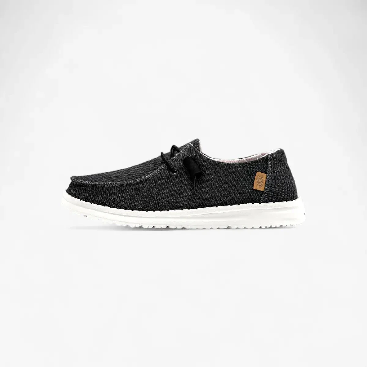 Hey Dude Womens Wendy Chambray Shoe Off Black - Image 2
