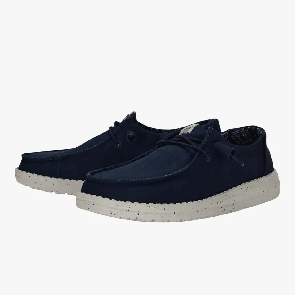 Hey Dude Womens Wendy Stretch Canvas Navy