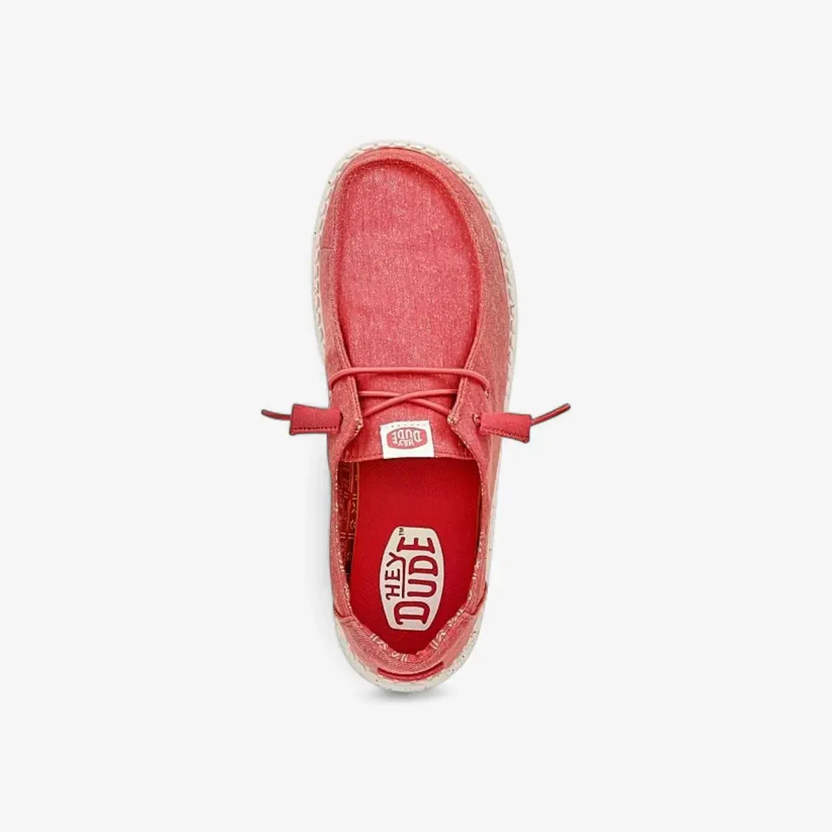 Hey Dude Womens Wendy Stretch Canvas Washed Red - Image 4