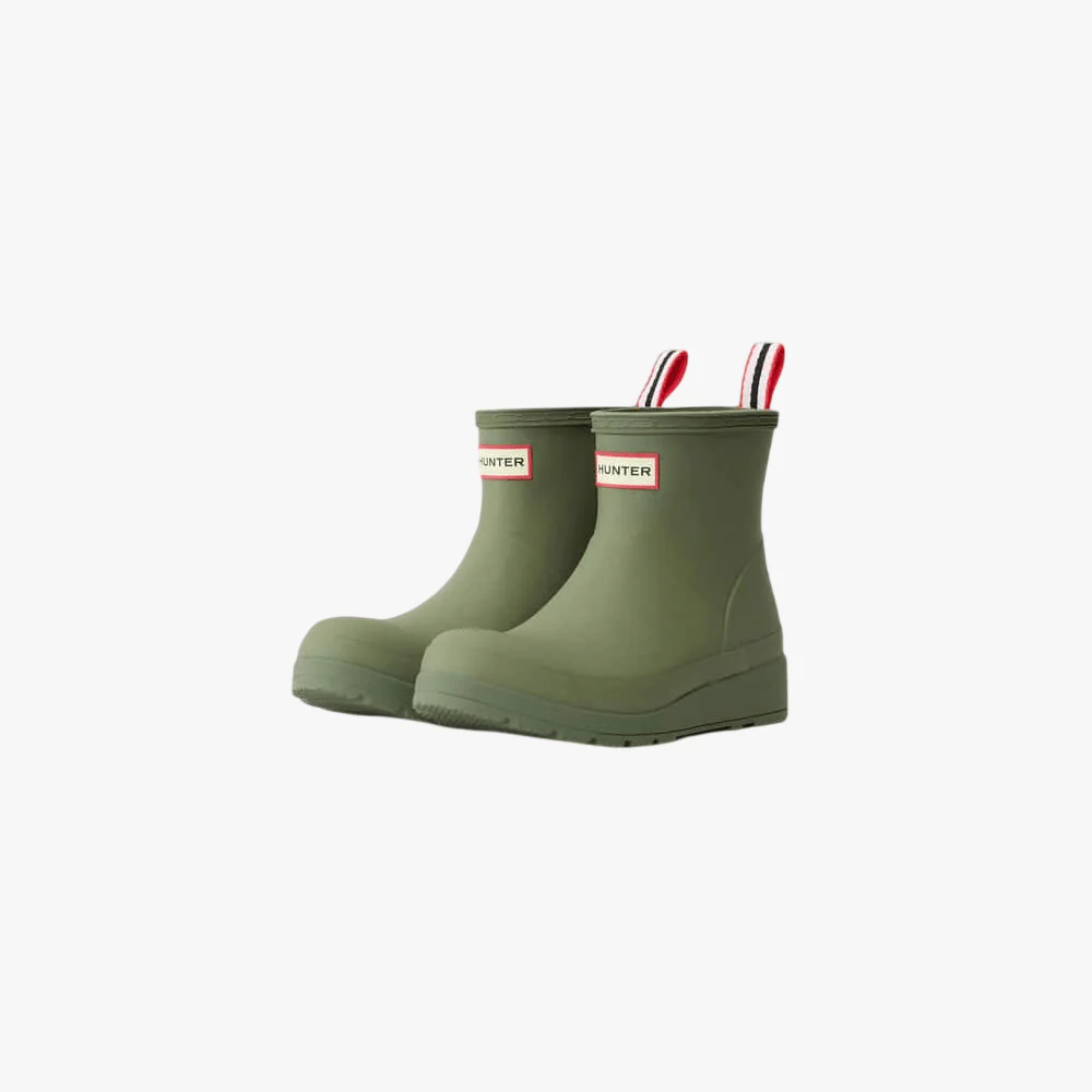 Hunter Womens Play Boot Short Lichen Green