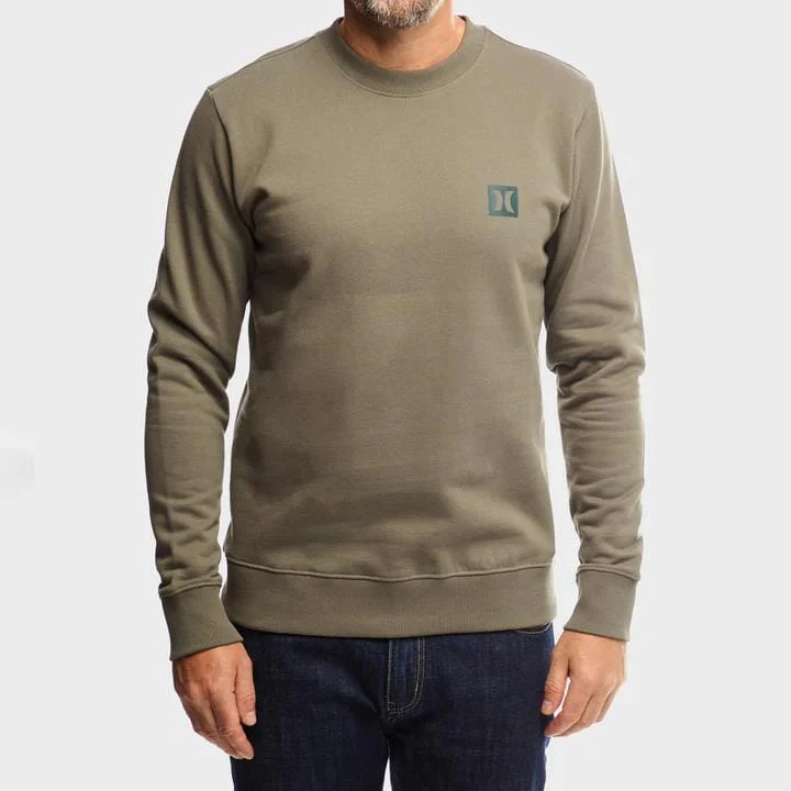Hurley Mens Blocked Icon Crew Sweater Multi