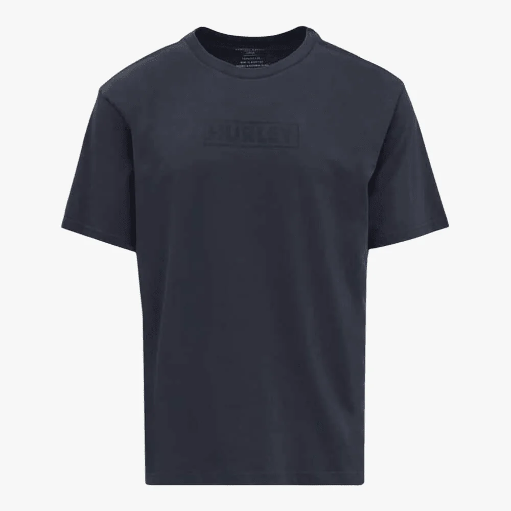 Hurley Mens Boxed In Short Sleeve Tee French Navy