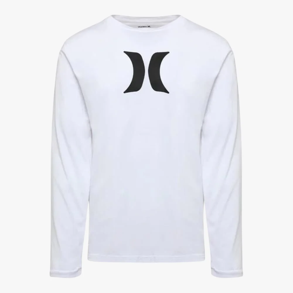 Hurley Mens Icon Long Sleeve Tee White