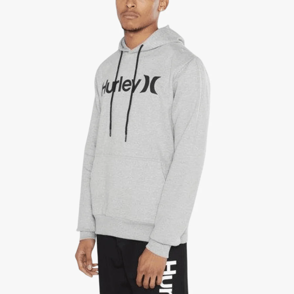 Hurley Mens One And Only Pull Over Hoody Heather Grey