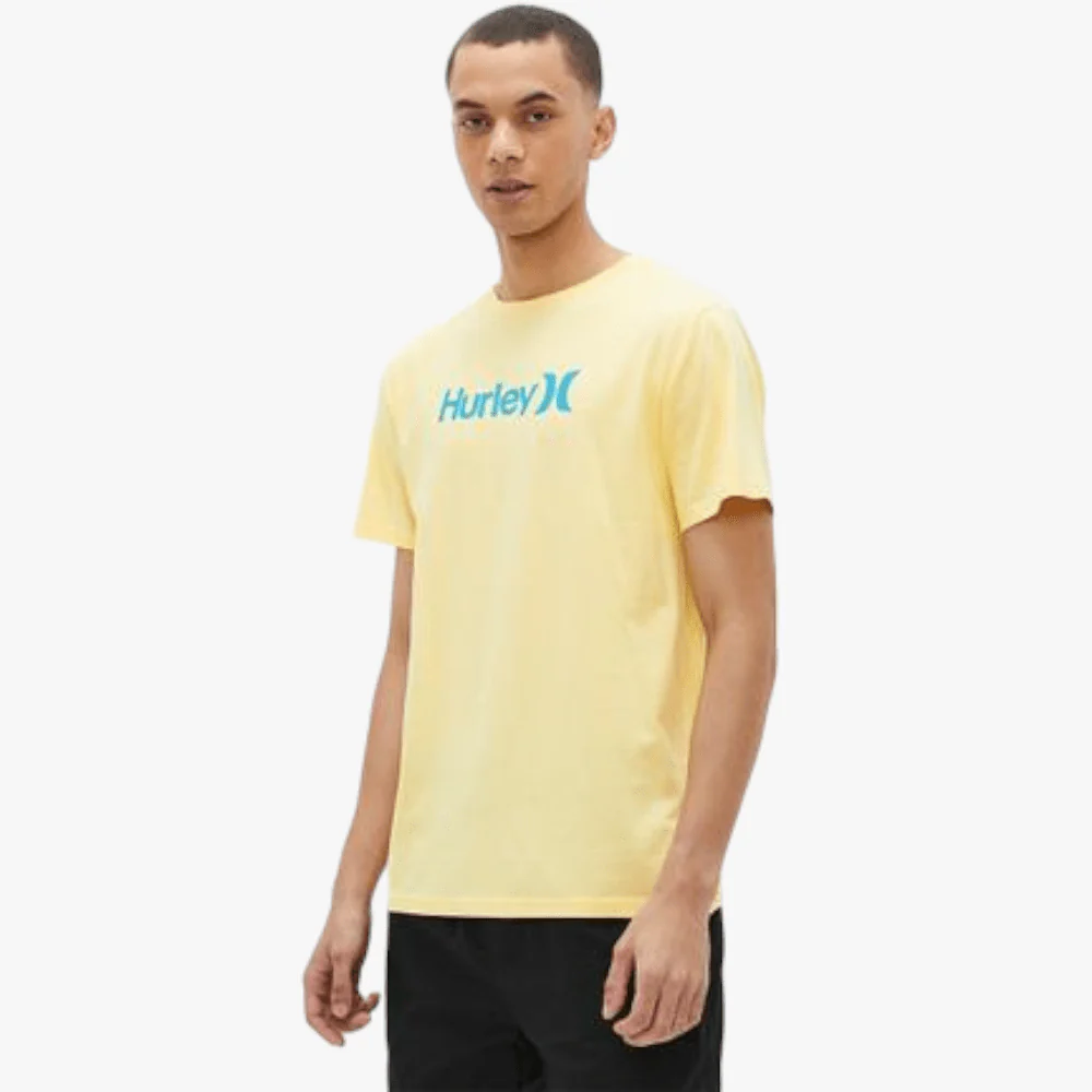 Hurley Mens One And Only Seasonal Short Sleeve Tee Pale Banana