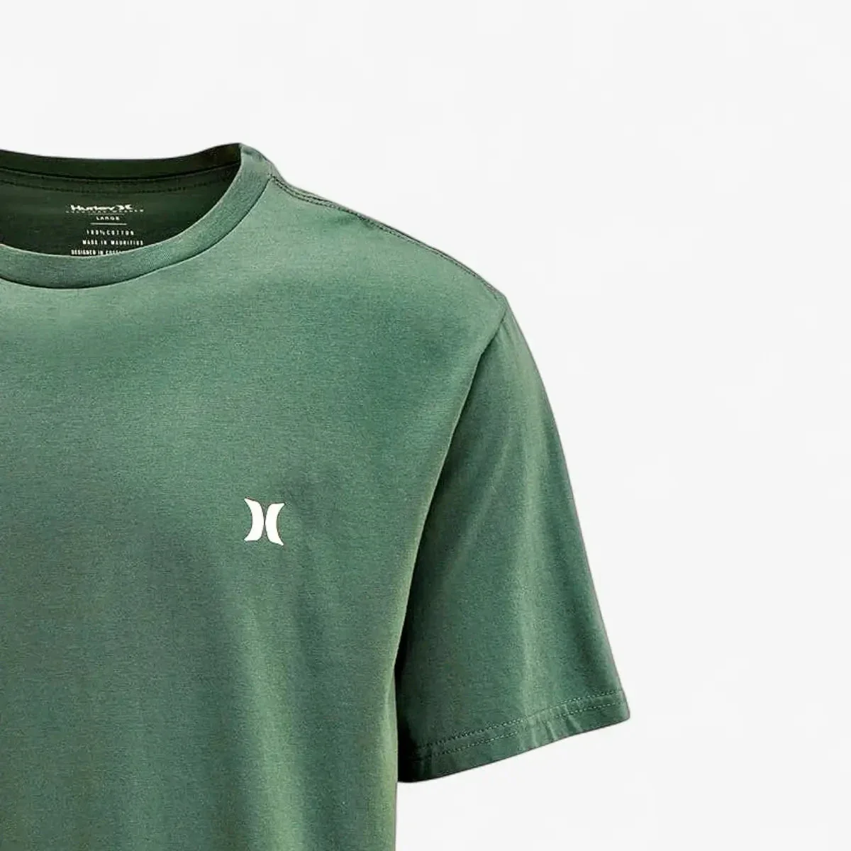 Hurley Mens Small Icon Short Sleeve Tee Sage Leaf - Image 2
