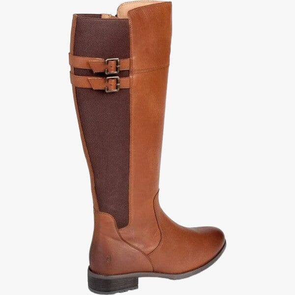 Hush Puppies Ladies Arla Burnished Tan Sheep Crust Leather Boot - Image 5
