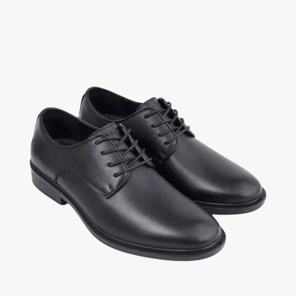 Hush Puppies Mens Harrington Cow Leather Shoe Black