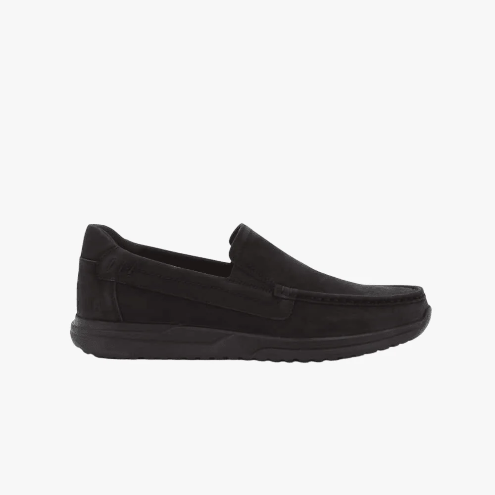 Hush Puppies Mens Harrison Nubuck Leather Shoe Black