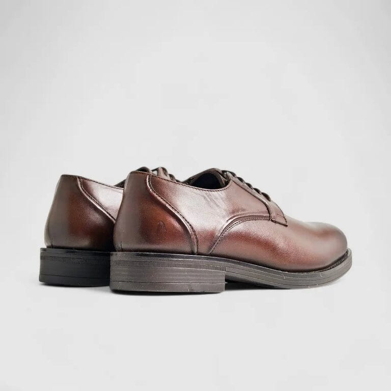 Hush Puppies Mens Maradona Cow Crust Leather Shoe Brown - Image 3