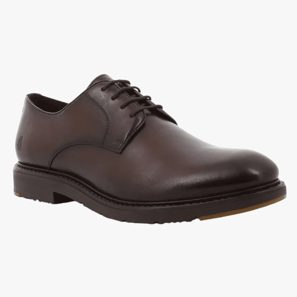Hush Puppies Mens Talon Cow Leather Shoe Brown