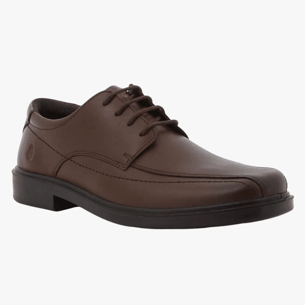 Hush Puppies Mens Venture Ii Cow Crust Leather Shoe Light Brown