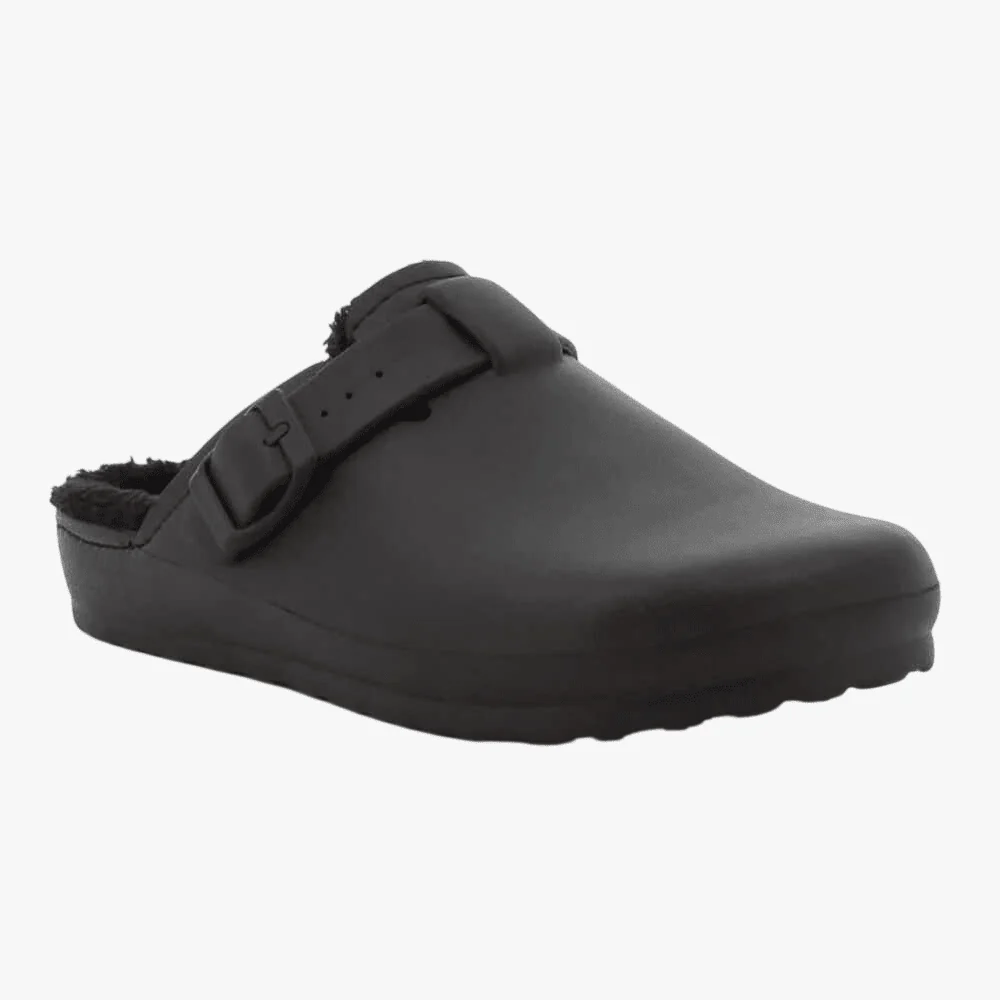 Hush Puppies Womens Desi Fur Clog Black