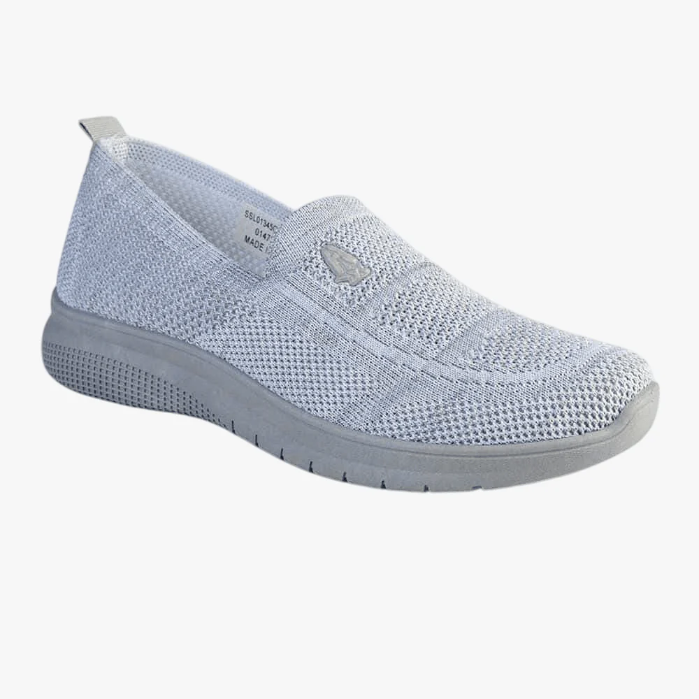 Hush Puppies Womens Rimba Slip On Shoe Grey Melange