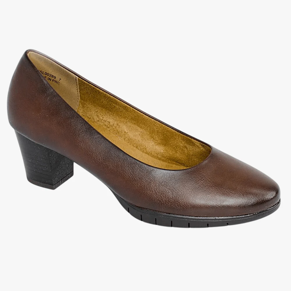Hush Puppies Womens Soft Makana Court Heel Choc Brown