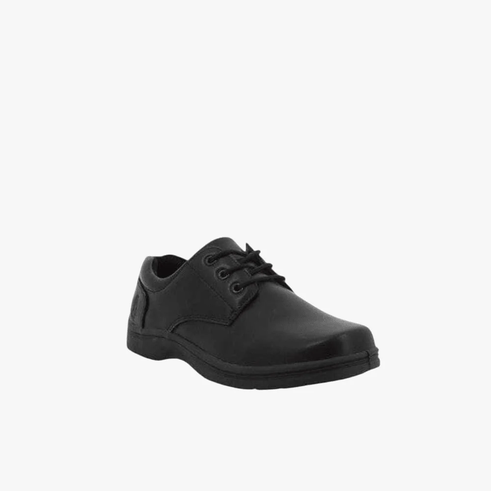 Hush Puppies Youth School Loxie Lace Up Black Action Leather Shoe - Image 5