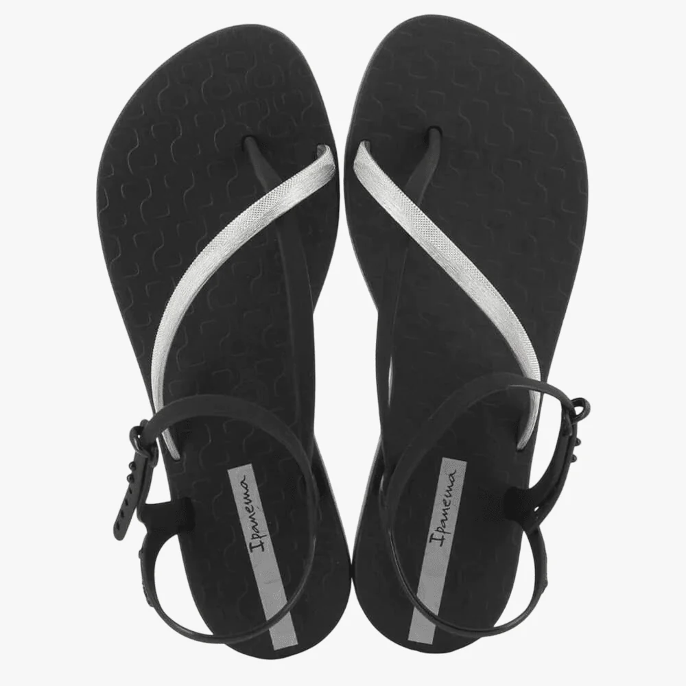 Ipanema Womens Elegant Sandal Black Silver
