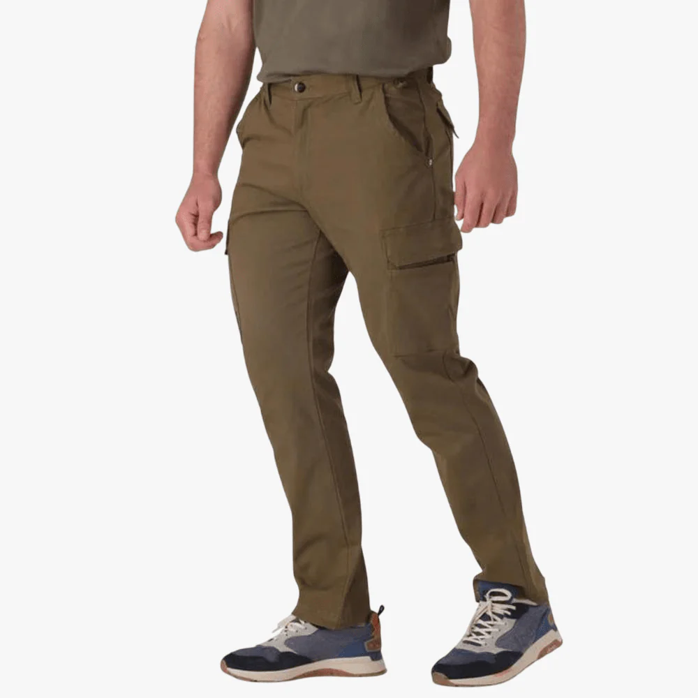 Jeep Mens Bolt Fixed Waistband Twill Cargo Pants Olive