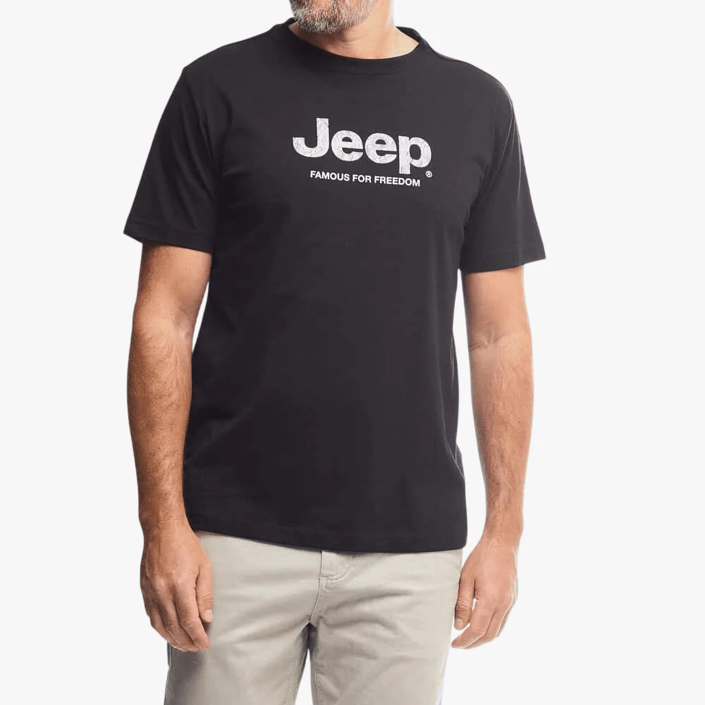 Jeep Mens Core Logo Tee Black