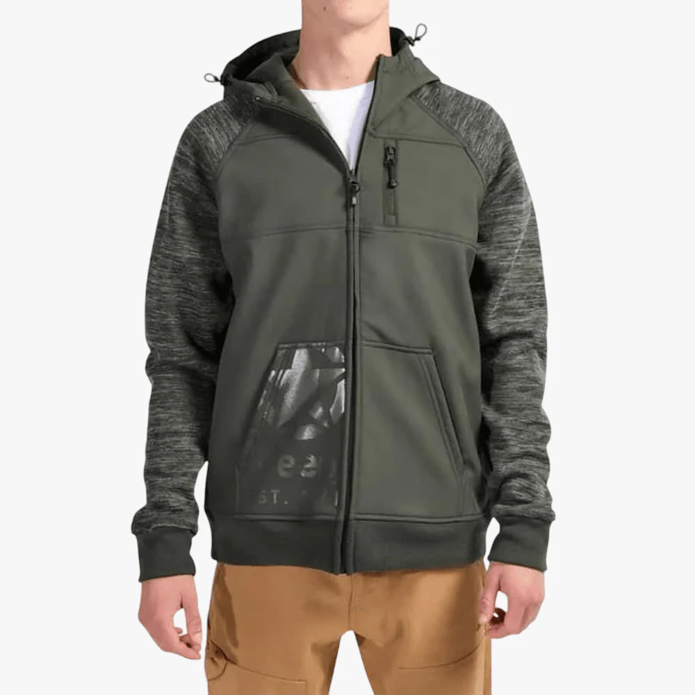 Jeep Mens Cut & Sew Softshell Jacket Olive