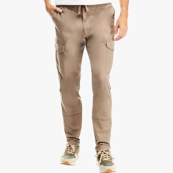 Jeep Men's Elasticated Twill Cargo Jogger Elm Bark
