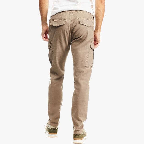Jeep Men's Elasticated Twill Cargo Jogger Elm Bark - Image 2