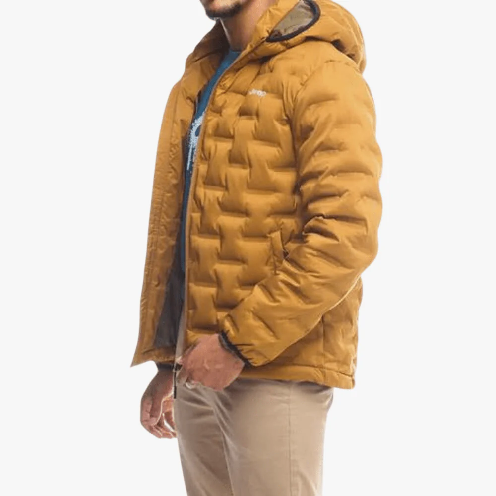 Jeep Mens Hero Puffer Jacket Brown
