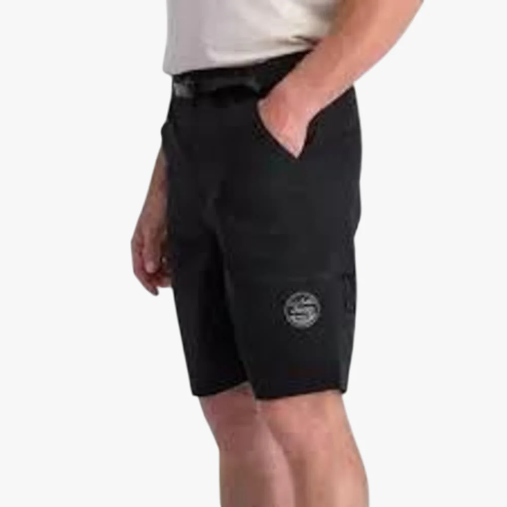 Jeep Mens Packable Shorts With Belt Black