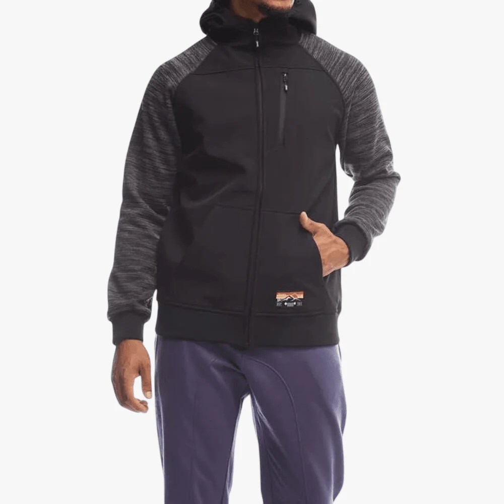 Jeep Mens Softshell And Fleece Jacket Black