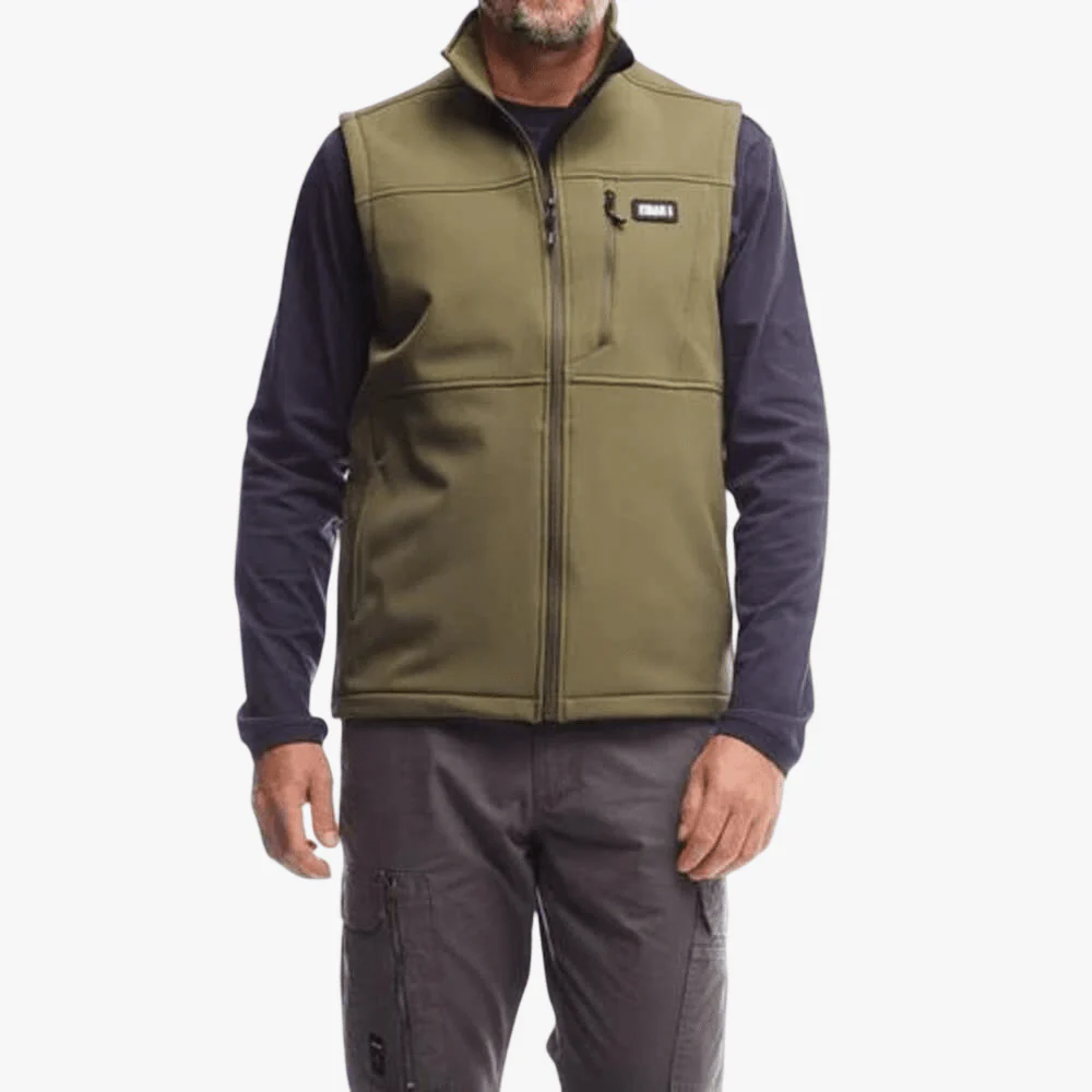 Jeep Mens Softshell Gilet Jacket Olive