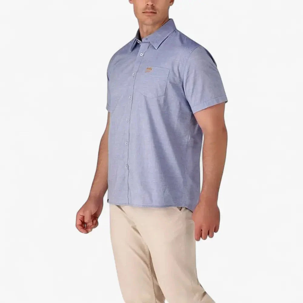 Jeep Mens Yd Check Short Sleeve Tee Multi Blue - Image 2