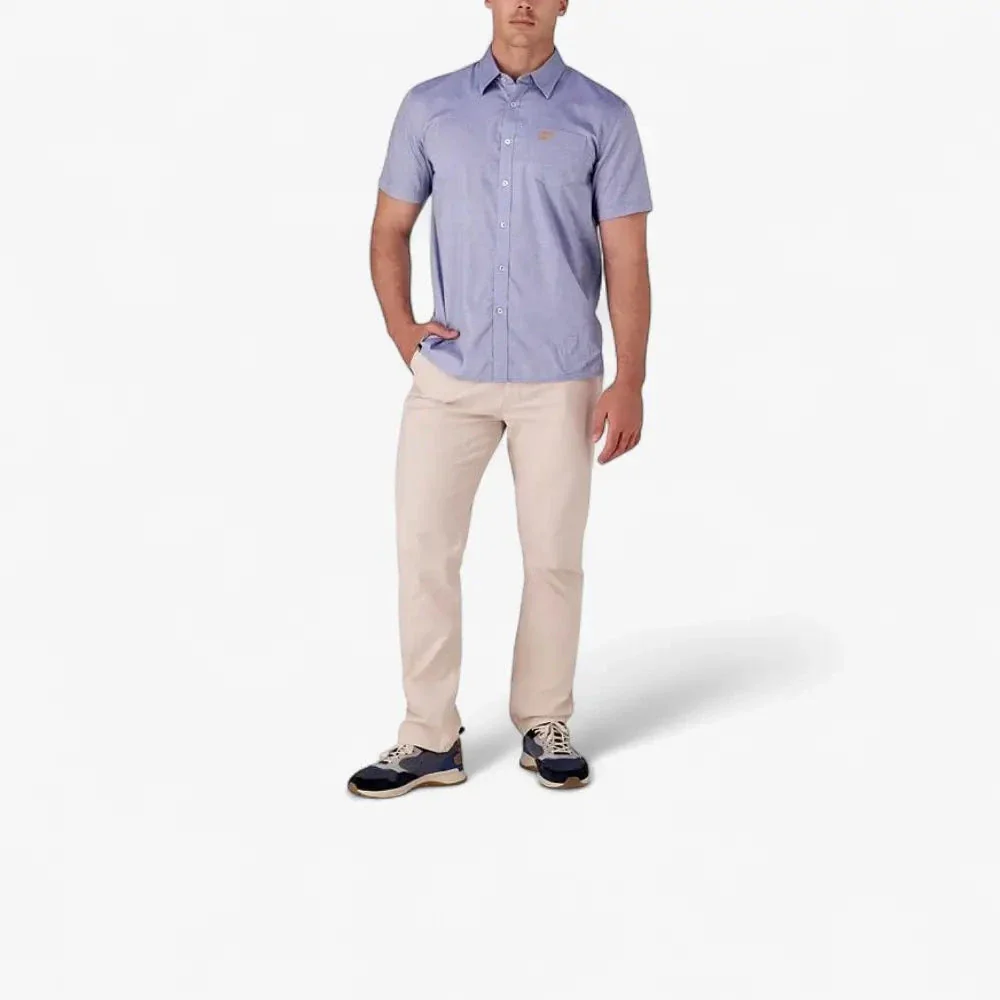 Jeep Mens Yd Check Short Sleeve Tee Multi Blue - Image 3