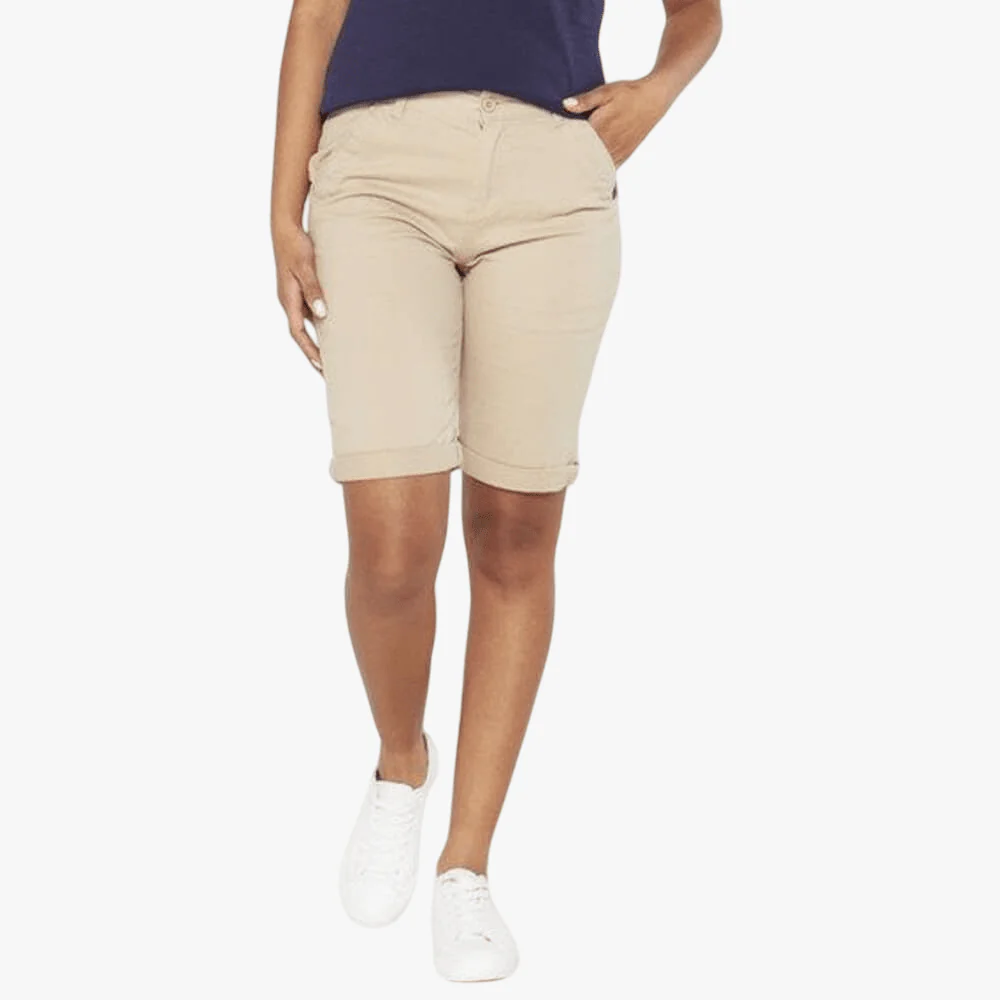 Jeep Womens Core Classic Chino Shorts Sago Dark