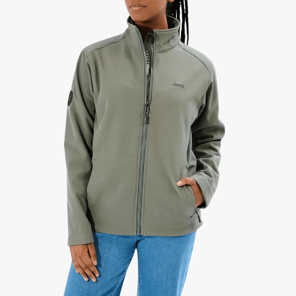 Jeep Womens Soft Shell Jacket Sage Green