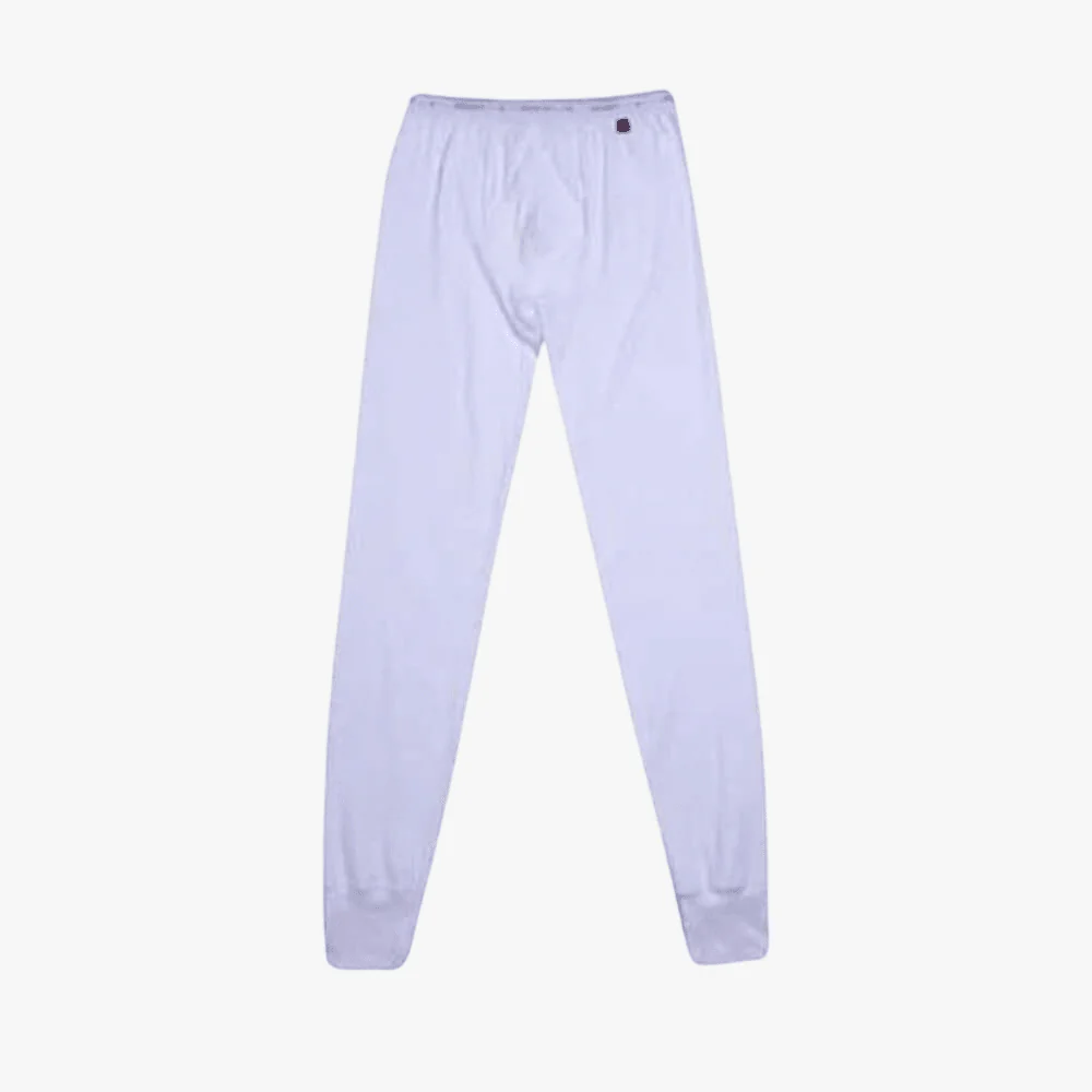 Jockey Mens 1 Pack Drop Needle Interlock Long John White                          >183-851