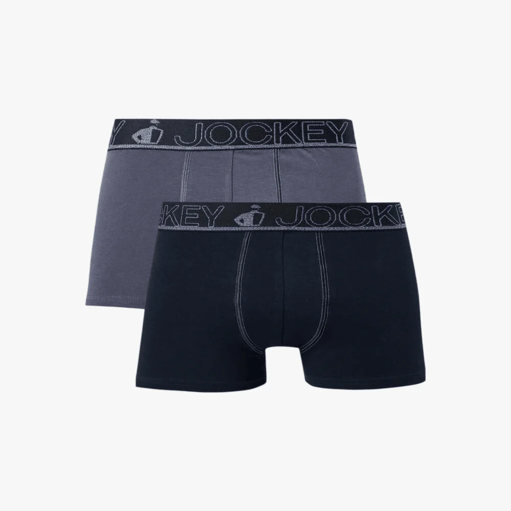 Jockey Mens Exclusive Pouch Trunk Plain 2 Pack