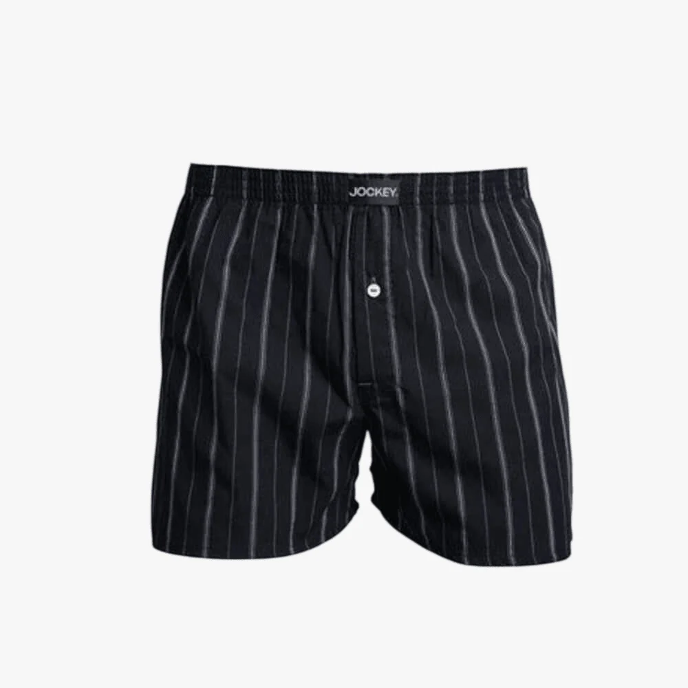 Jockey Mens Woven Boxer 1Pk Big Man Black