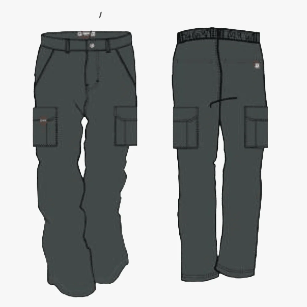 Kakiebos Mens Half Elasticated Cargo Pants Olive