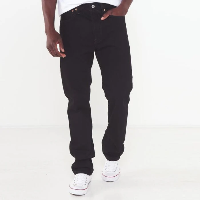 Levis Mens 501 Regular Fit Jean Black - Image 2