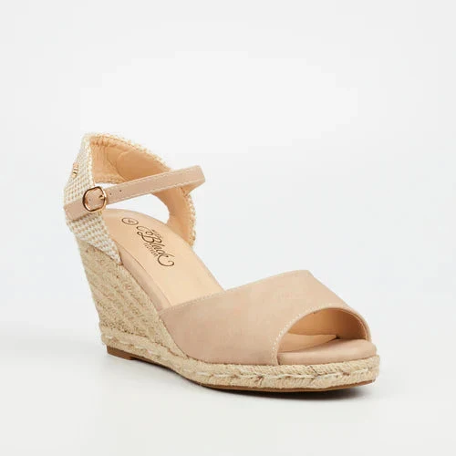 Miss Black Womens Jojo 2 Sandal Nude Brown